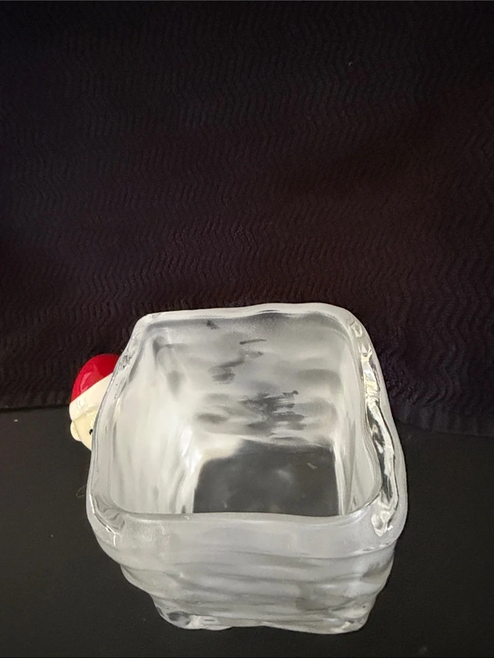 Teleflora “Send A Hug” Ceramic Polar Bear Cube Planter with Frosted Glass